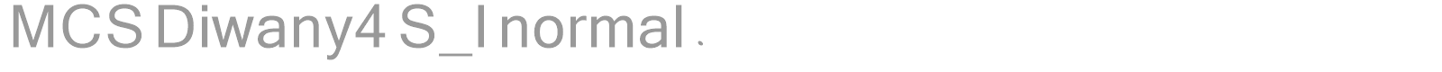 MCS Diwany4 S_I normal. font preview